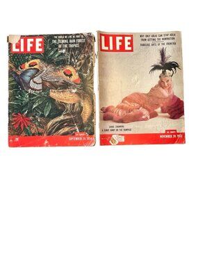 Vintage LIFE Magazine 1954 Mid Century Ads Bourbon Tobacco Jello Pyrex Ephemera